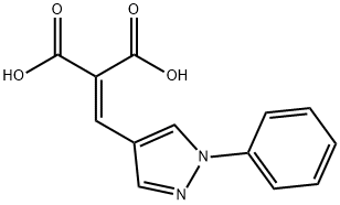 Propanedioic acid, 2-[(1-phenyl-1H-pyrazol-4-yl)methylene]- Structure
