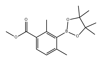 Benzoic acid, 2,4-dimethyl-3-(4,4,5,5-tetramethyl-1,3,2-dioxaborolan-2-yl)-, methyl ester Struktur