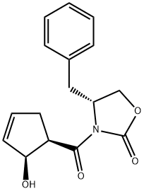 (4R)-3-[[(1R,2S)-2-Hydroxy-3-cyclopenten-1-yl]carbonyl]-4-(phenylmethyl)-2-oxazolidinone