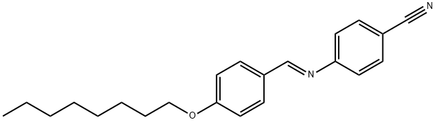 Benzonitrile, 4-[(E)-[[4-(octyloxy)phenyl]methylene]amino]- Structure