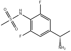Methanesulfonamide, N-[4-[(1S)-1-aminoethyl]-2,6-difluorophenyl]- Structure