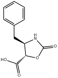 5-Oxazolidinecarboxylic acid, 2-oxo-4-(phenylmethyl)-, (4R,5S)- Struktur
