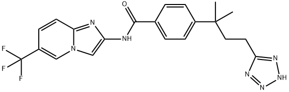 Benzamide, 4-[1,1-dimethyl-3-(2H-tetrazol-5-yl)propyl]-N-[6-(trifluoromethyl)imidazo[1,2-a]pyridin-2-yl]-|化合物 T23896