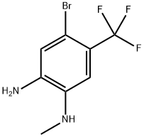 4-Bromo-N*1*-methyl-5-trifluoromethyl-benzene-1,2-diamine Struktur