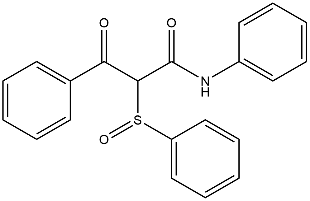 Benzenepropanamide, β-oxo-N-phenyl-α-(phenylsulfinyl)- Struktur