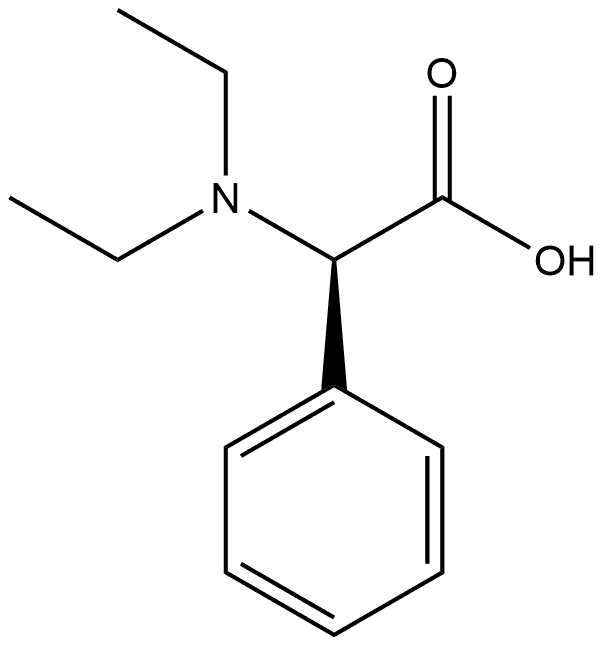 Benzeneacetic acid, α-(diethylamino)-, (αR)- Structure