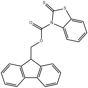3(2H)-Benzothiazolecarboxylic acid, 2-thioxo-, 9H-fluoren-9-ylmethyl ester 化学構造式