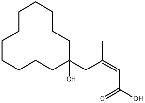 2-Butenoic acid, 3-methyl-4-(1-hydroxycyclododecyl)-, (Z)- (9CI) 结构式