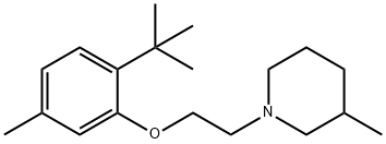 1-[2-[2-(1,1-Dimethylethyl)-5-methylphenoxy]ethyl]-3-methylpiperidine 结构式