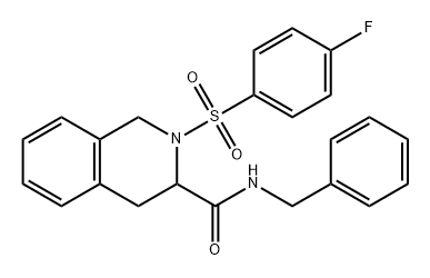3-Isoquinolinecarboxamide, 2-[(4-fluorophenyl)sulfonyl]-1,2,3,4-tetrahydro-N-(phenylmethyl)- Struktur