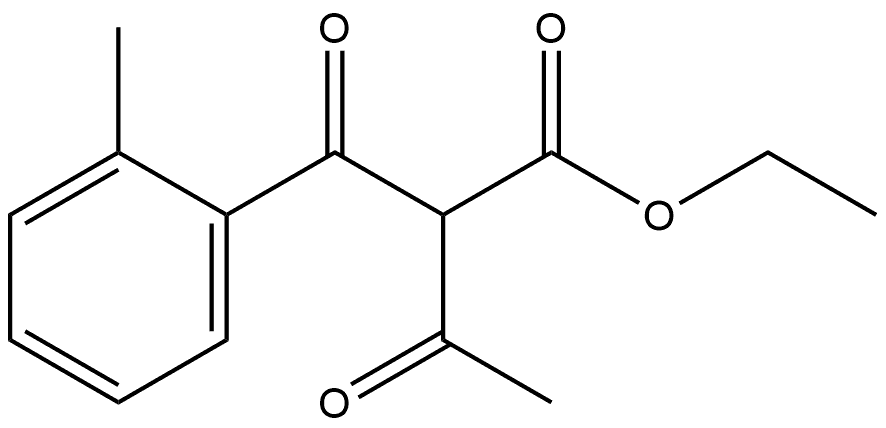 Benzenepropanoic acid, α-acetyl-2-methyl-β-oxo-, ethyl ester Struktur