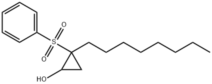 Cyclopropanol, 2-octyl-2-(phenylsulfonyl)- 化学構造式