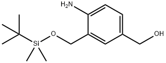 (4-Amino-3-(((tert-butyldimethylsilyl)oxy)methyl)phenyl)methanol 结构式