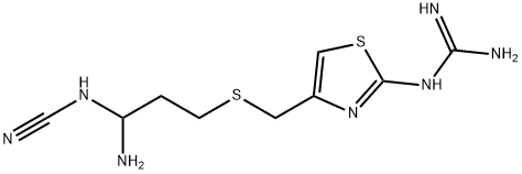 N-[4-[[[3-Amino-3-(cyanoamino)propyl]thio]methyl]-2-thiazolyl]guanidine Struktur