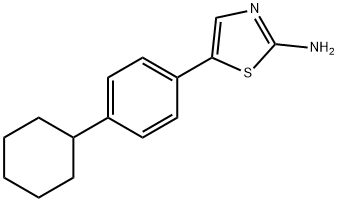 2-Thiazolamine, 5-(4-cyclohexylphenyl)-,100987-92-6,结构式