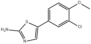 2-Thiazolamine, 5-(3-chloro-4-methoxyphenyl)-,100988-25-8,结构式