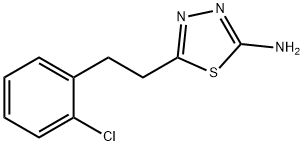 2-氨基-5-(2-氯苯乙基)-1,3,4-噻二唑 结构式