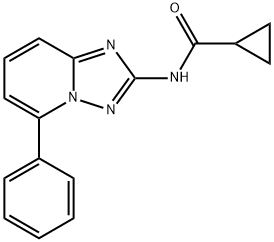 Cyclopropanecarboxam?ide,?N-?(5-?phenyl[1,?2,?4]?triazolo[1,?5-?a]?pyridin-?2-?yl)?- Structure