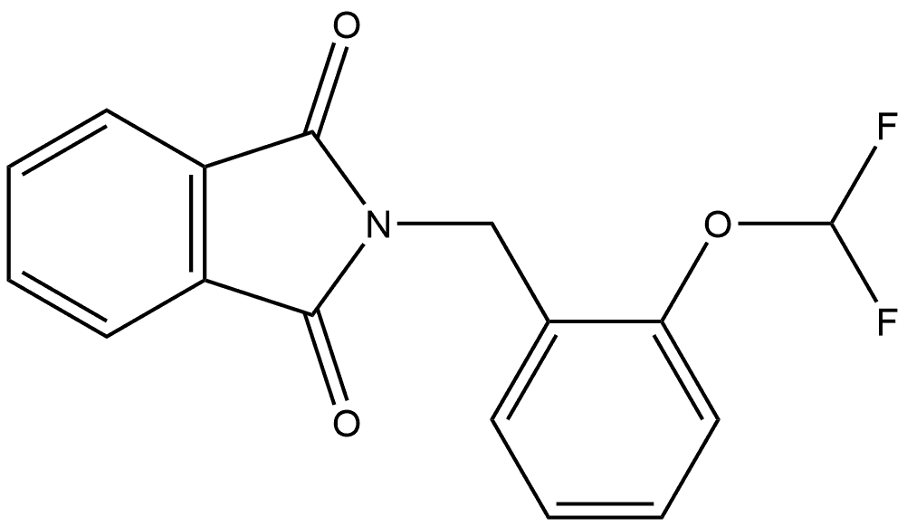 2-[[2-(Difluoromethoxy)phenyl]methyl]-1H-isoindole-1,3(2H)-dione Struktur