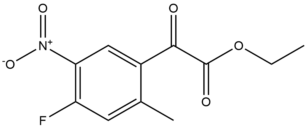 Benzeneacetic acid, 4-fluoro-2-methyl-5-nitro-α-oxo-, ethyl ester 结构式