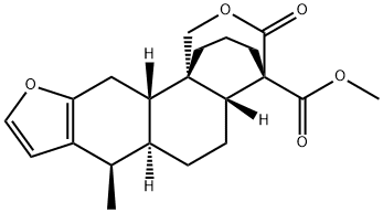 3H-4,11b-Propano-1H-furo[3',2':6,7]naphtho[1,2-c]pyran-4(4aH)-carboxylic acid, 5,6,6a,7,11,11a-hexahydro-7-methyl-3-oxo-, methyl ester, (4S,4aR,6aS,7R,11aS,11bS)- Structure