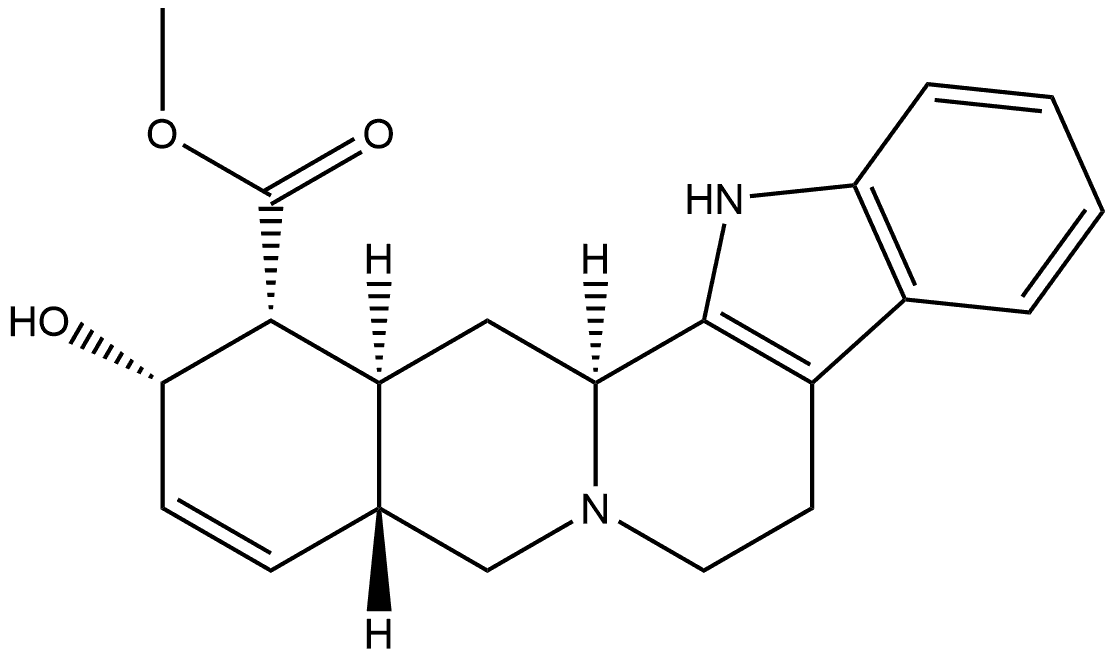 Yohimban-16-carboxylic acid, 18,19-didehydro-17-hydroxy-, methyl ester, (16α,17α)- Structure