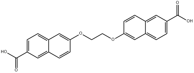 6-[2-(6-carboxynaphthalen-2-yl)oxyethoxy]naphthalene-2-carboxylic acid 结构式