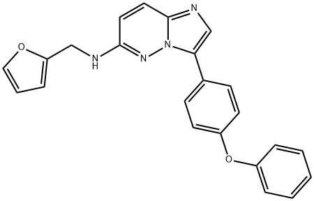Imidazo[1,2-b]pyridazin-6-amine, N-(2-furanylmethyl)-3-(4-phenoxyphenyl)- Struktur