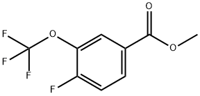 4-氟-3-(三氟甲氧基)苯甲酸甲酯 结构式