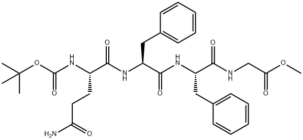 Glycine, N-[N-[N-[N2-[(1,1-dimethylethoxy)carbonyl]-L-glutaminyl]-L-phenylalanyl]-L-phenylalanyl]-, methyl ester (9CI)