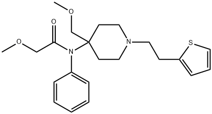 Acetamide, 2-methoxy-N-[4-(methoxymethyl)-1-[2-(2-thienyl)ethyl]-4-piperidinyl]-N-phenyl- Struktur
