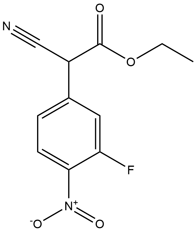 Benzeneacetic acid, α-cyano-3-fluoro-4-nitro-, ethyl ester Structure