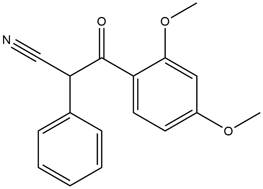 Benzenepropanenitrile, 2,4-dimethoxy-β-oxo-α-phenyl- Structure