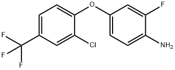 BENZENAMINE, 4-[2-CHLORO-4-(TRIFLUOROMETHYL)PHENOXY]-2-FLUORO-, 101463-63-2, 结构式