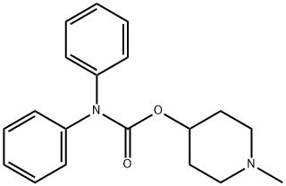 Carbamic acid, diphenyl-, 1-methyl-4-piperidinyl ester (9CI) Structure