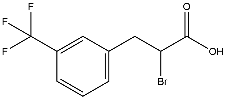 Benzenepropanoic acid, α-bromo-3-(trifluoromethyl)- Structure