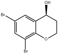 2H-1-Benzopyran-4-ol, 6,8-dibromo-3,4-dihydro-, (4S)- Struktur