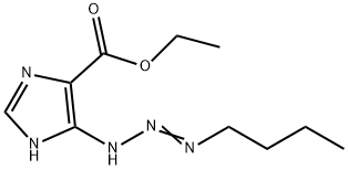 1H-Imidazole-4-carboxylic acid, 5-(3-butyl-2-triazen-1-yl)-, ethyl ester 化学構造式