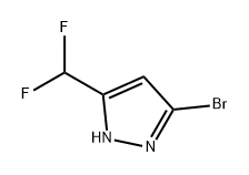 3-溴-5-(二氟甲基)-1H-吡唑,1015779-72-2,结构式