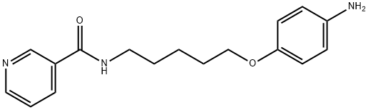 3-Pyridinecarboxamide, N-[5-(4-aminophenoxy)pentyl]- Structure