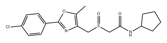 Acetamide, 2-[[[2-(4-chlorophenyl)-5-methyl-4-oxazolyl]methyl]sulfinyl]-N-cyclopentyl-|WAY-332058