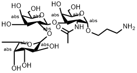 Fucα(1-2)Galβ(1-3)GalNAc-α-propylamine Struktur