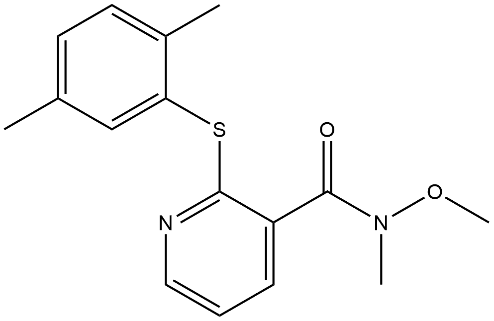 2-[(2,5-Dimethylphenyl)thio]-N-methoxy-N-methyl-3-pyridinecarboxamide Struktur