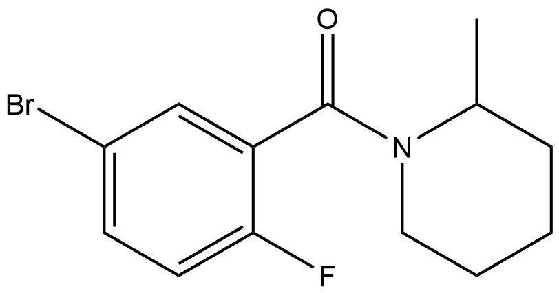 (5-Bromo-2-fluorophenyl)(2-methyl-1-piperidinyl)methanone Structure