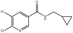5,6-Dichloro-N-(cyclopropylmethyl)nicotinamide Struktur