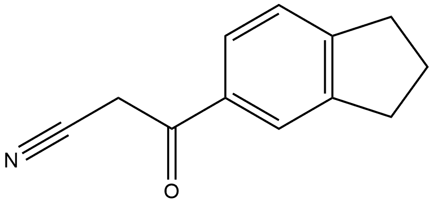 1H-Indene-5-propanenitrile, 2,3-dihydro-β-oxo- Struktur