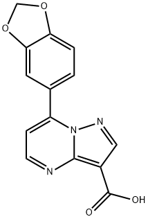 Pyrazolo[1,5-a]pyrimidine-3-carboxylic acid, 7-(1,3-benzodioxol-5-yl)- Structure
