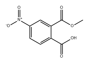 1,2-Benzenedicarboxylic acid, 4-nitro-, 2-methyl ester Struktur