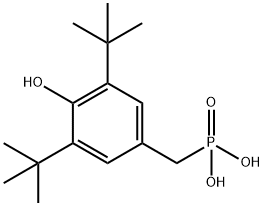 Phosphonic acid, P-[[3,5-bis(1,1-dimethylethyl)-4-hydroxyphenyl]methyl]- Structure