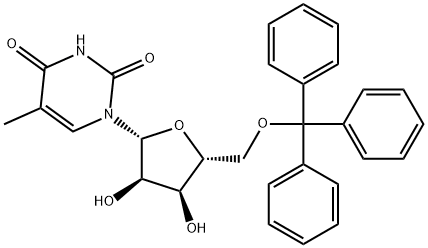 Uridine, 5-methyl-5'-O-(triphenylmethyl)- 化学構造式